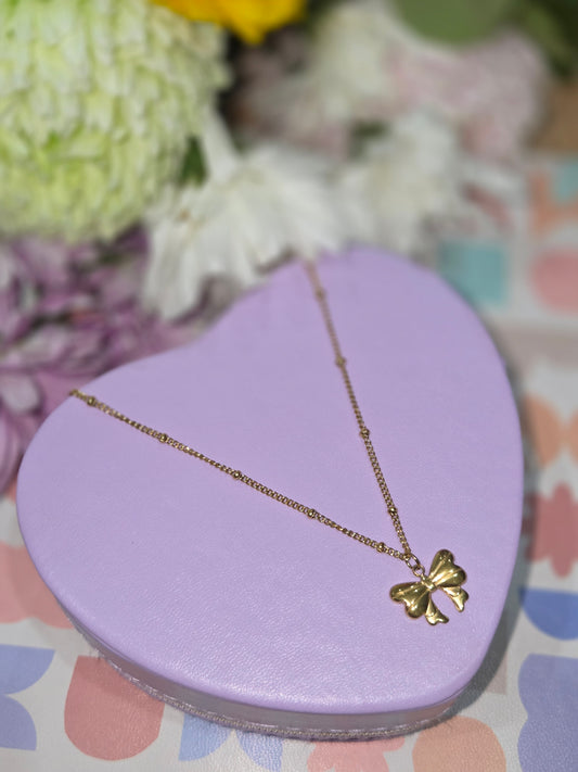 Classic Style Butterfly 304 Stainless Steel 18K Gold Plated Necklace