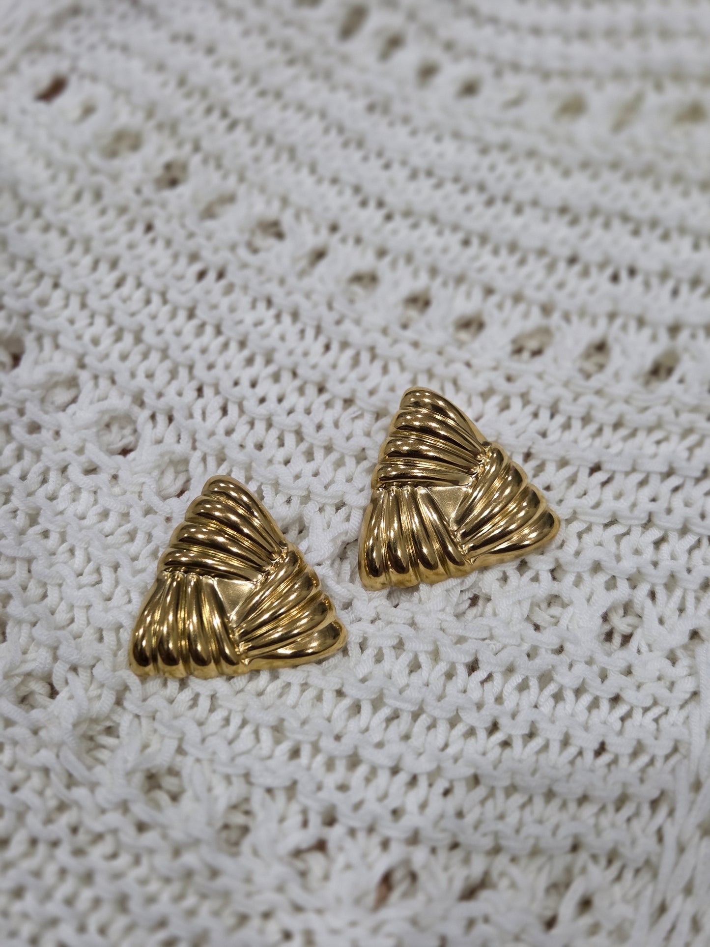 Classic Style Water Droplets Heart Shape Plating 304 Stainless Steel Ear Studs