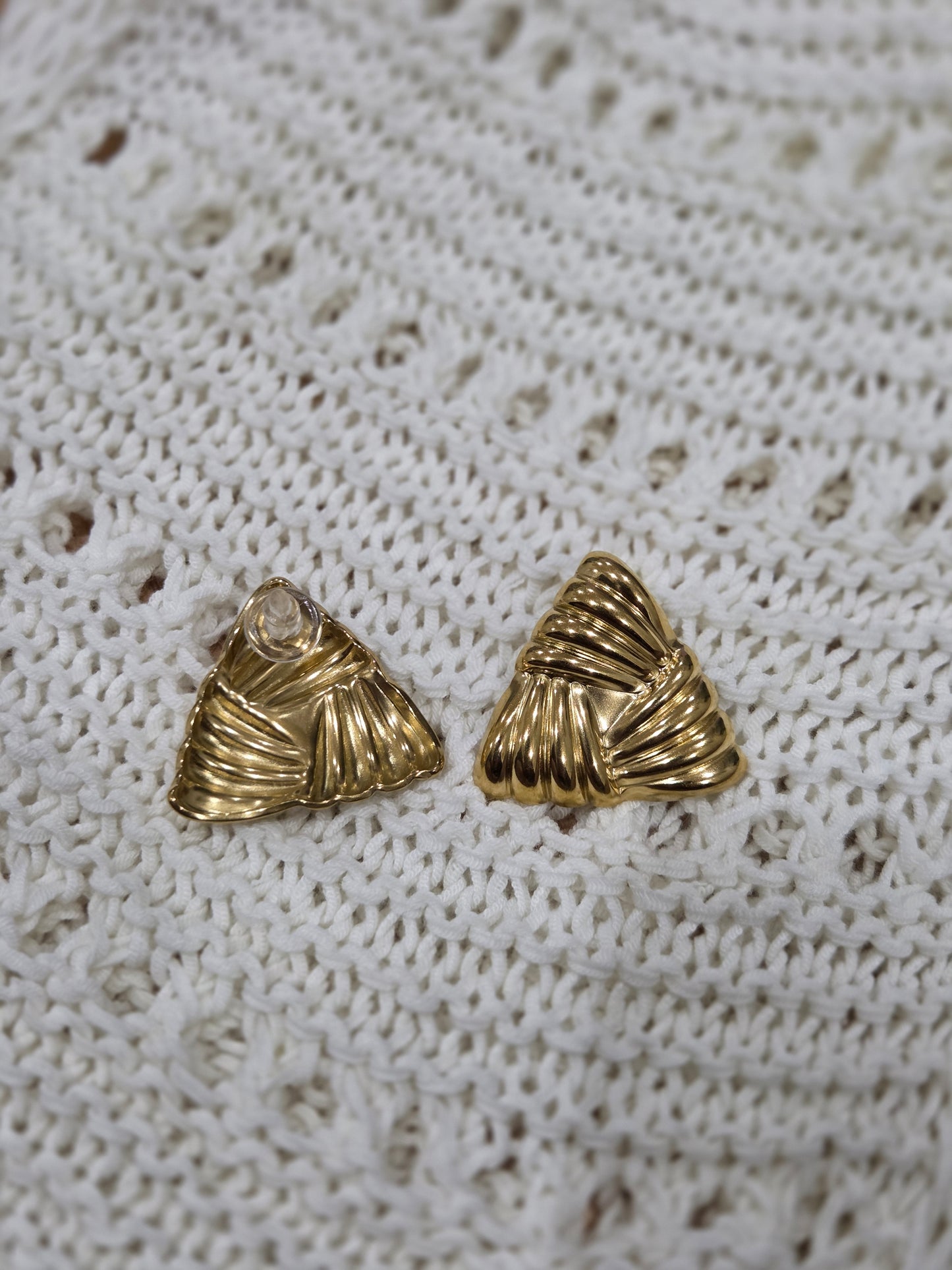Classic Style Water Droplets Heart Shape Plating 304 Stainless Steel Ear Studs