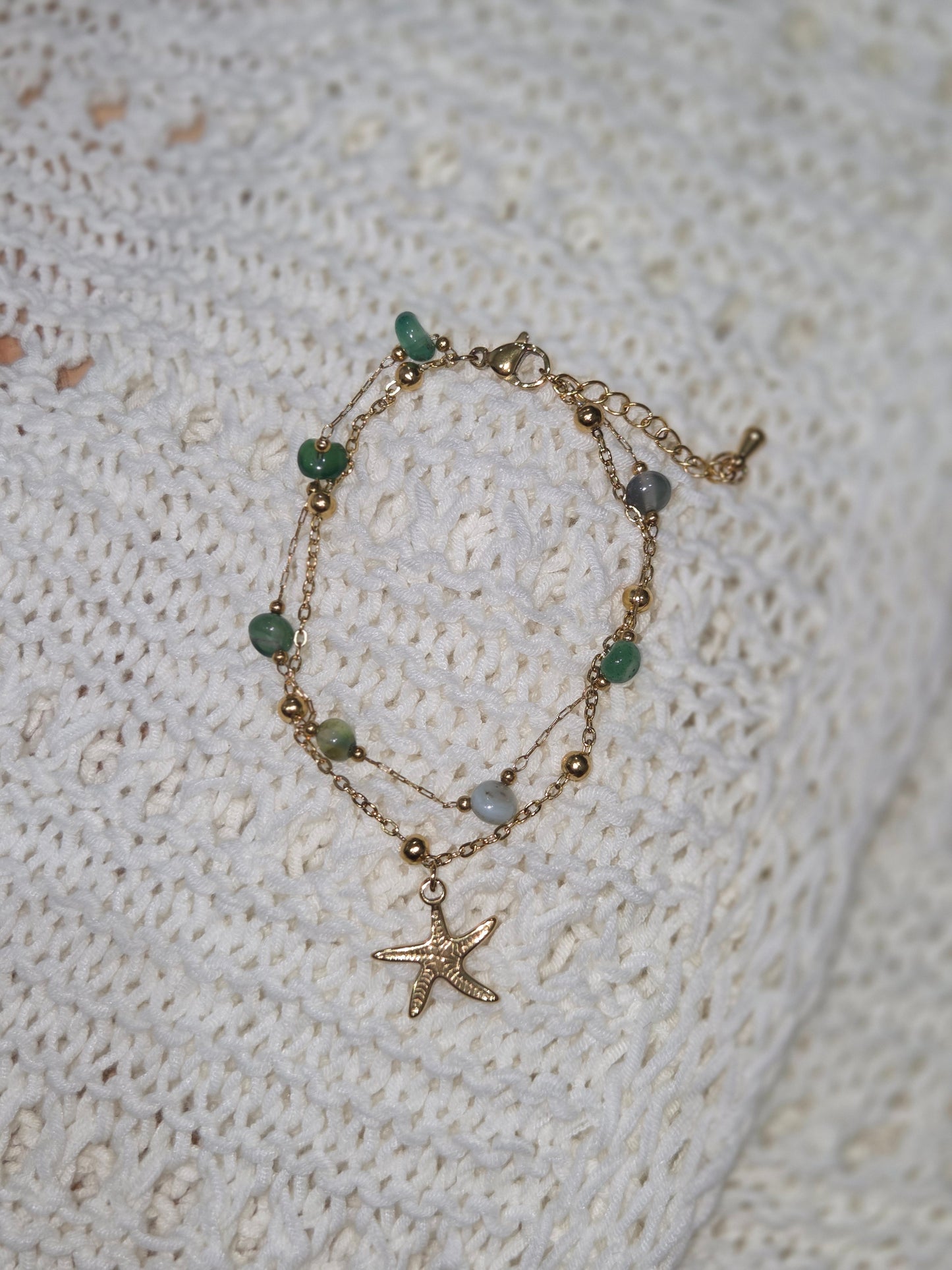 Beach Simple Style Commute Starfish Shell Fish Tail 304 Stainless Steel 18K Gold Bracelet