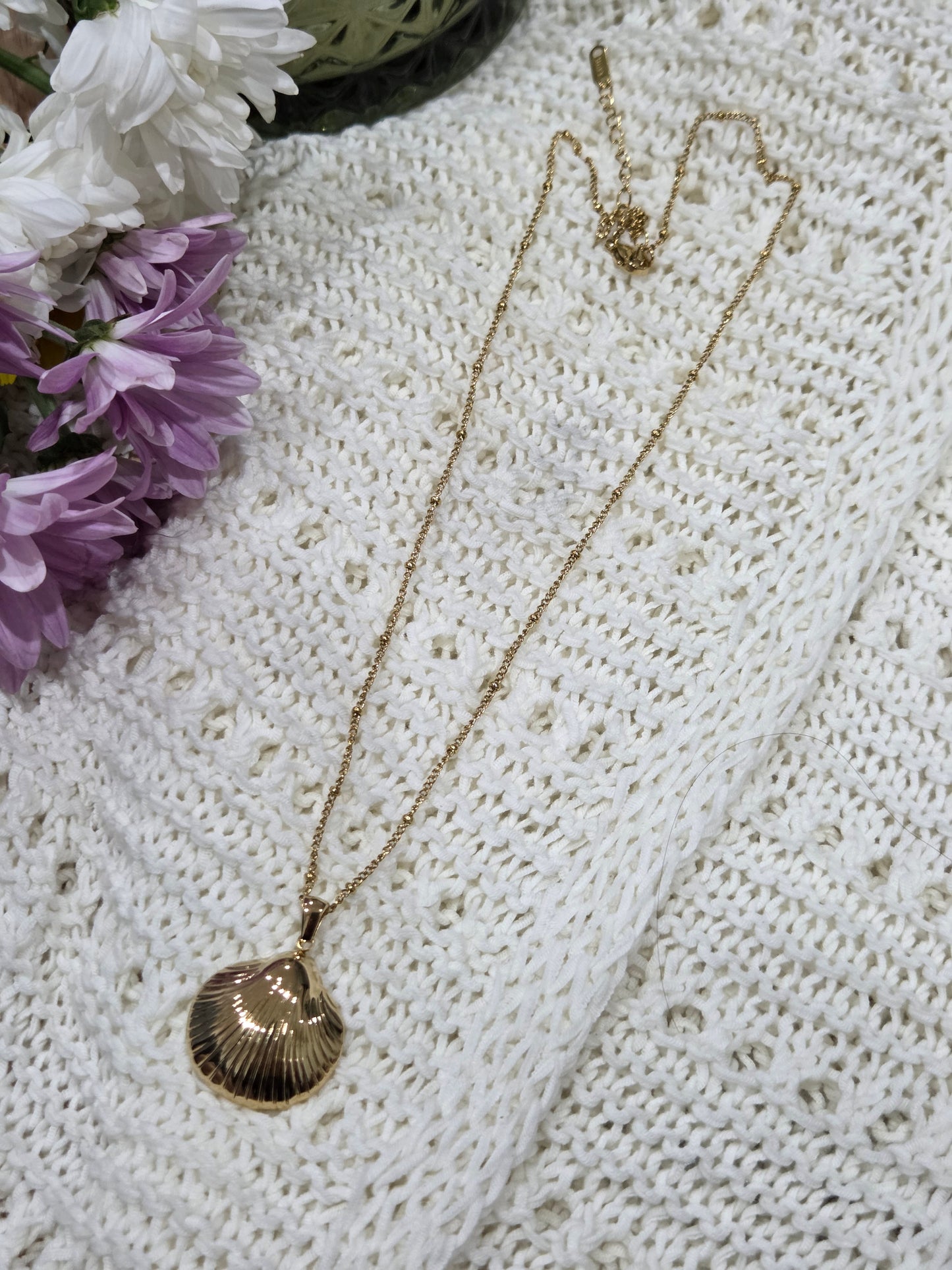 Beach Simple Style Starfish Shell Fish Tail 304 Stainless Steel 18K Gold Plated Necklace