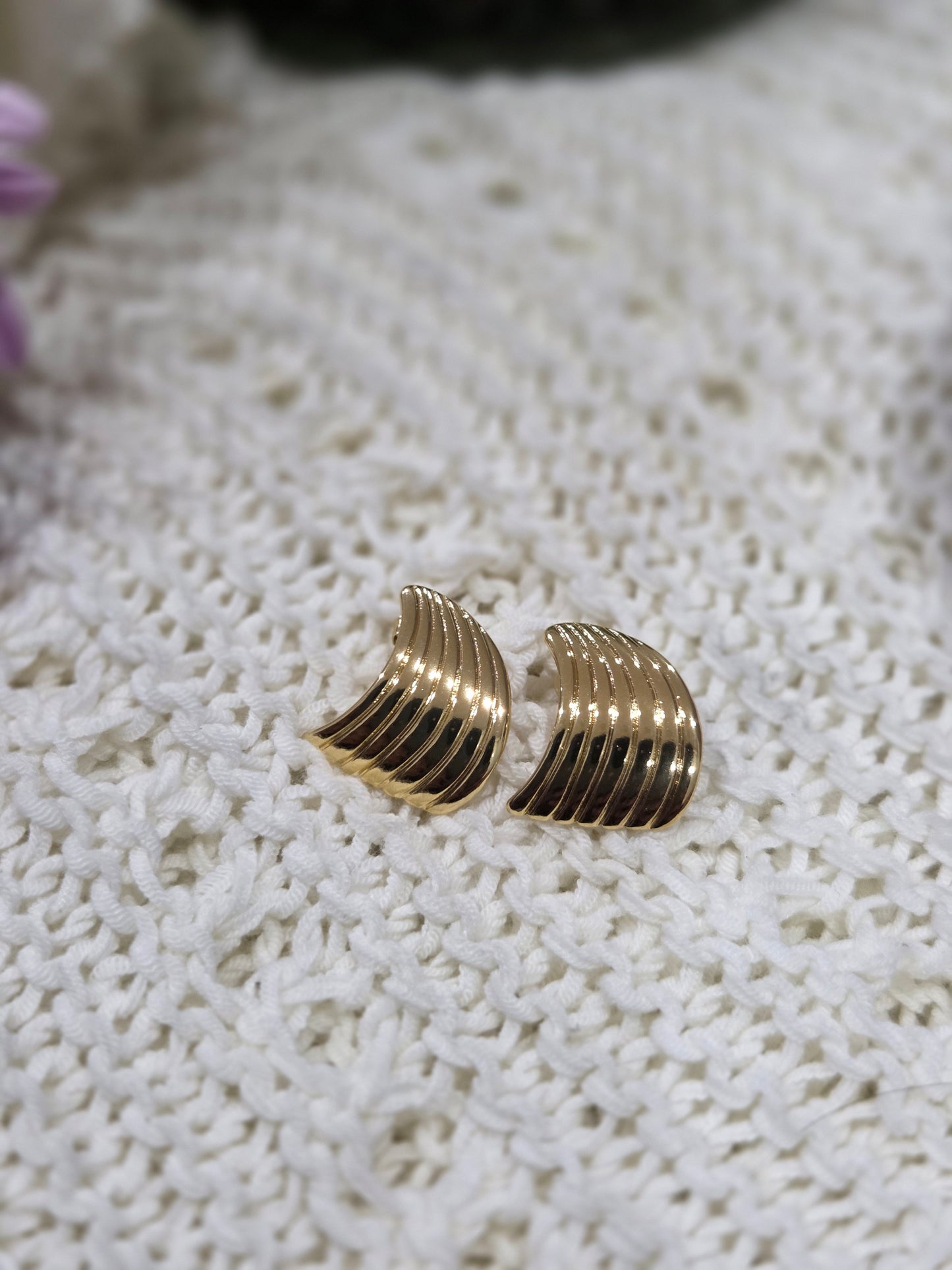 Classic Style Water Droplets Heart Shape Plating 304 Stainless Steel Ear Studs