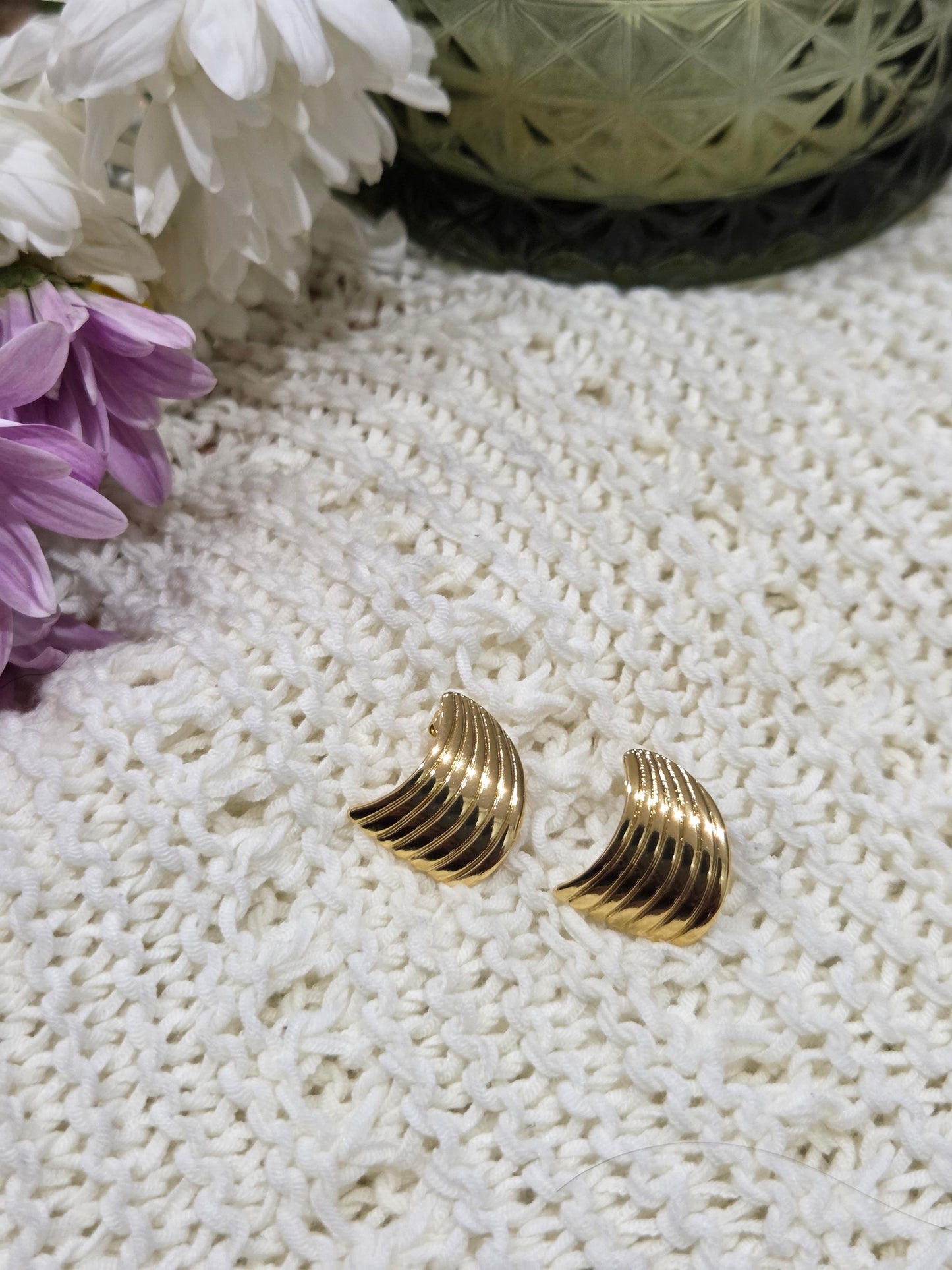 Classic Style Water Droplets Heart Shape Plating 304 Stainless Steel Ear Studs