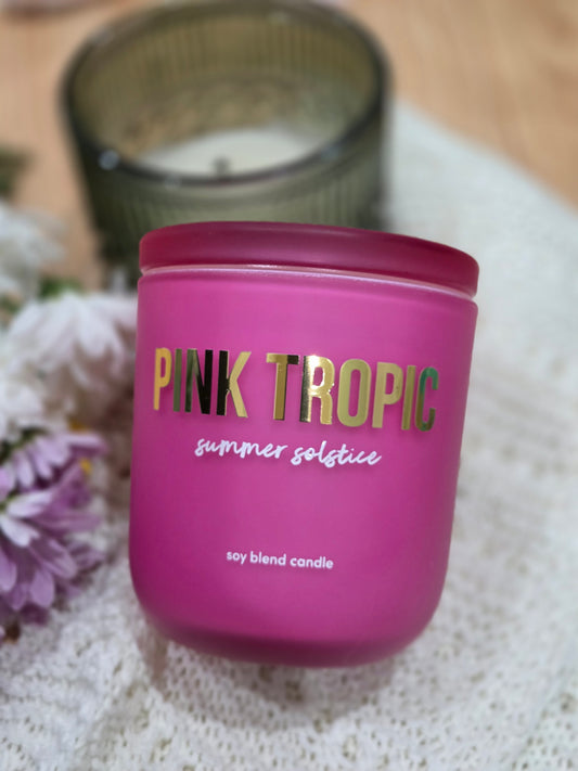 Pink Tropic Summer Solstice Soy Candle